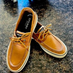 Sperry Top Sider Halyard 2-Eye Tan Corduroy STS21338 Memory Foam Mens 9